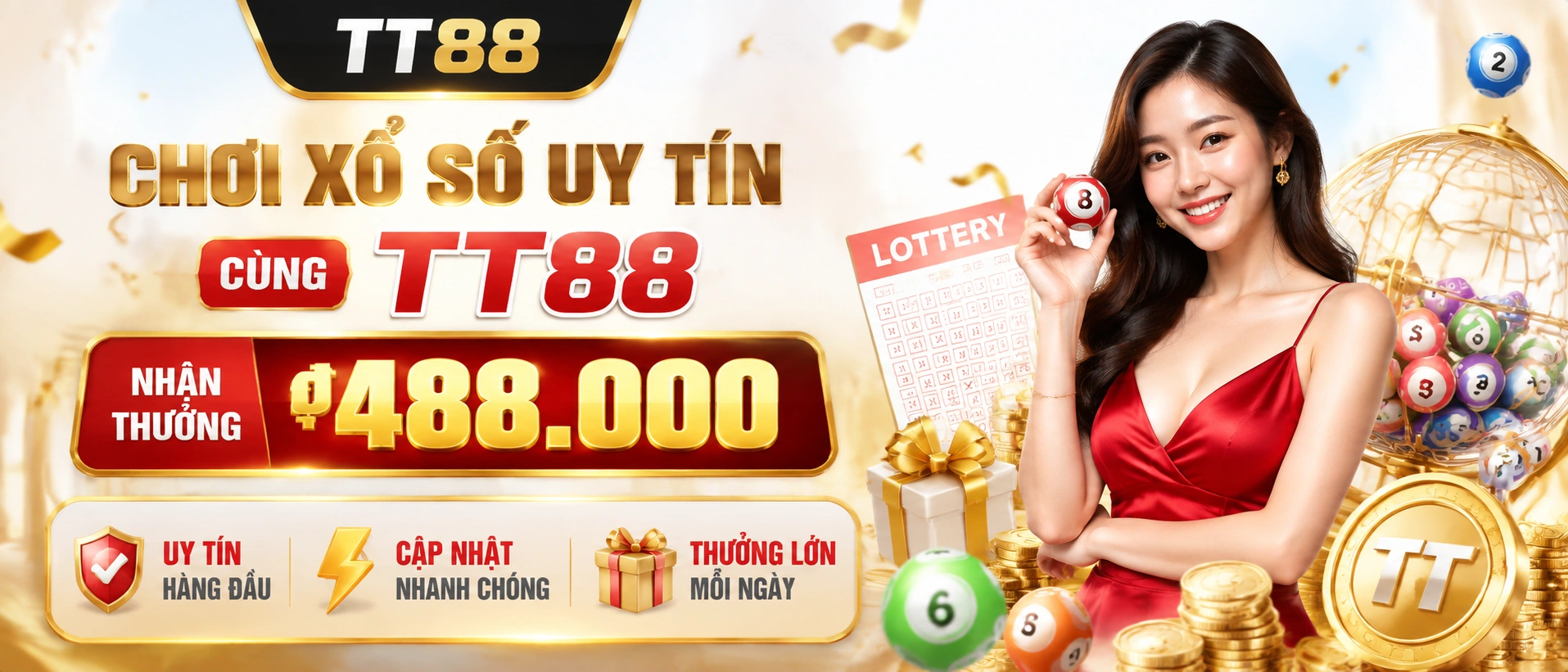 Khu vực kết quả xổ số trên TT88 với bố cục rõ ràng